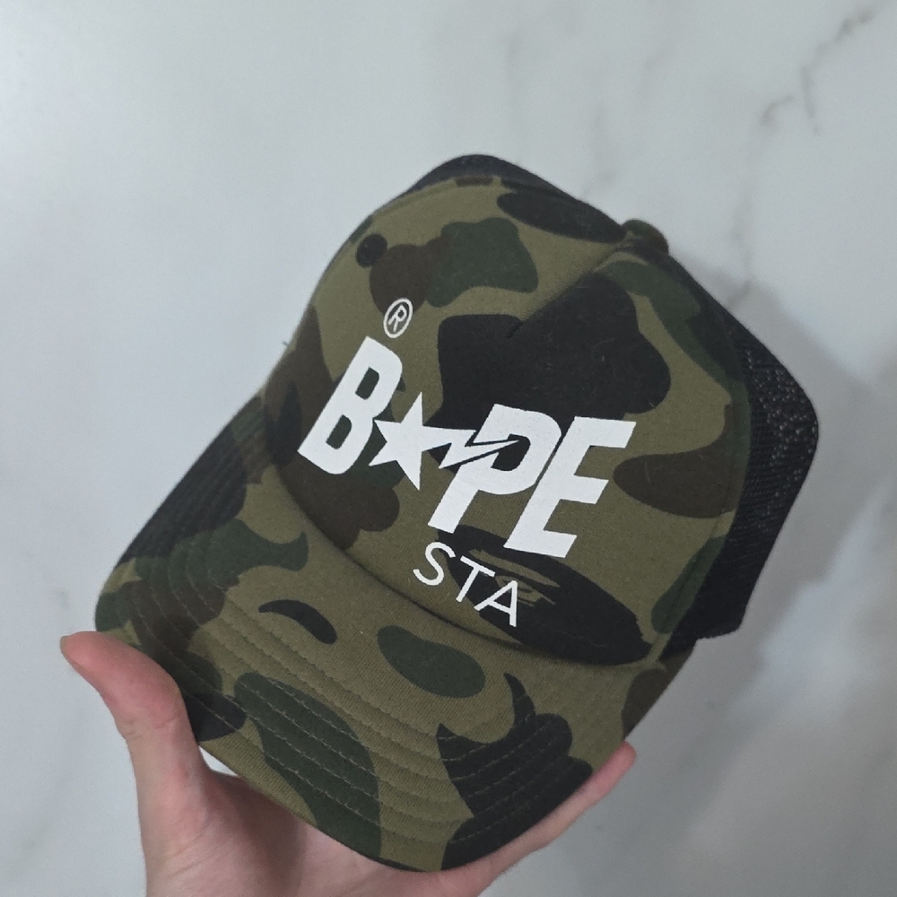 Bape Green Camo Cap